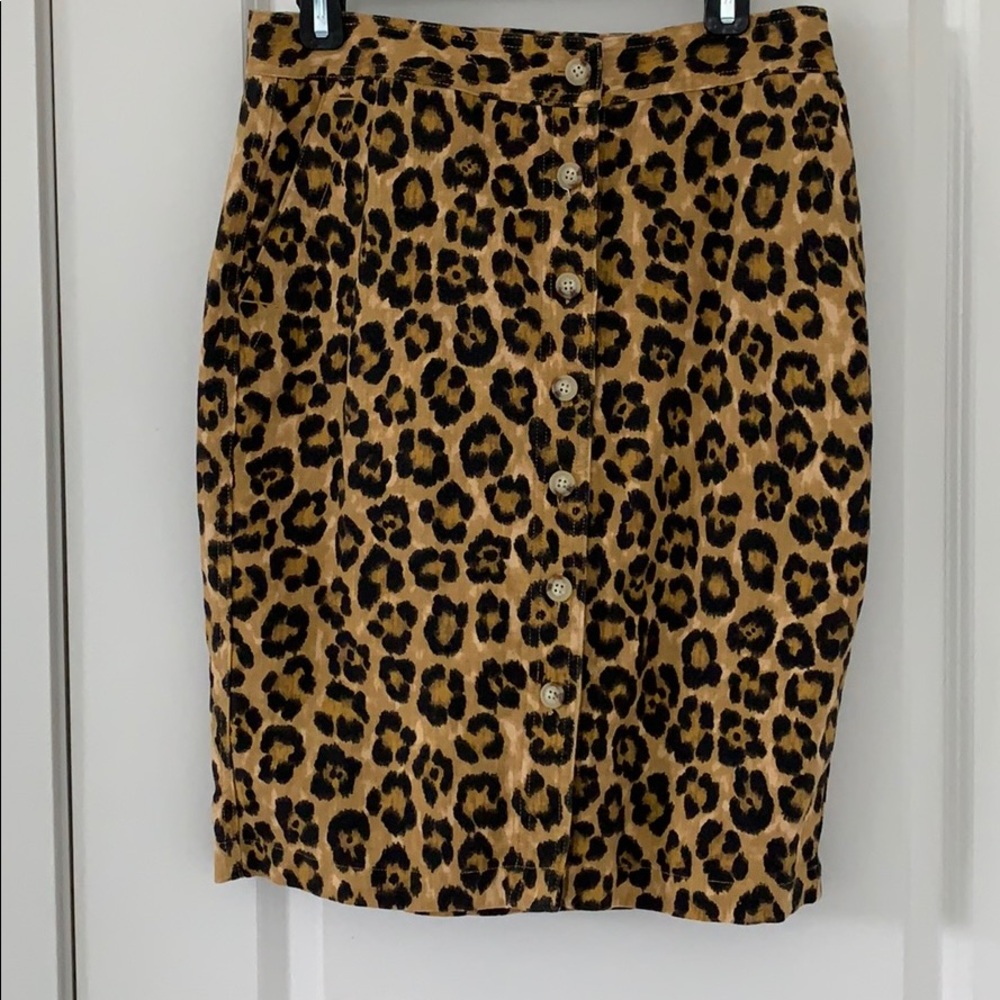 RALPH LAUREN LEOPARD PRINT SKIRT